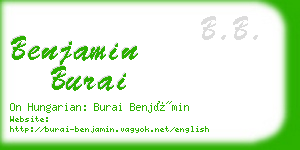 benjamin burai business card